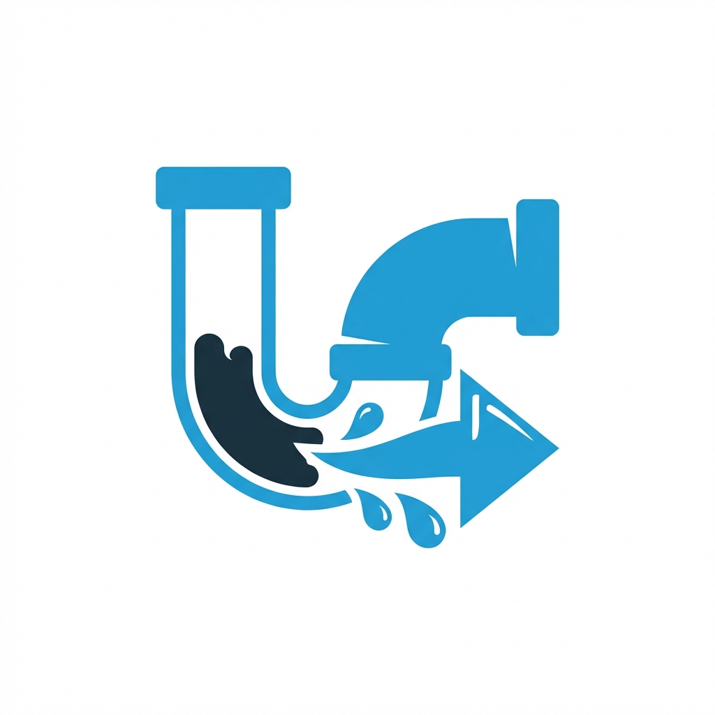 Drain unclogging service icon